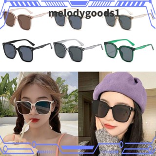 Melodygoods1 แว่นตากันแดด ขนาดใหญ่ สีดํา สไตล์สตรีท ชายหาด สําหรับผู้หญิง และผู้ชาย