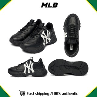 MLB Big Ball Chunky รองเท้า 💯 รองเท้าผ้าใบ 3ASHC101N-50BKL A Black