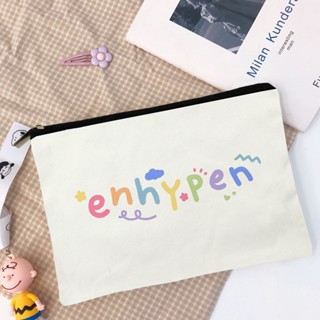  สไตล์ใหม่ คุณภาพสูง ❤Enhypen ❤ กระเป๋าดินสอ กระเป๋าเครื่องเขียน กระเป๋าผ้าแคนวาส ลายศิลปินเกาหลี