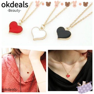 OKDEALS เครื่องประดับ สร้อยคอโชคเกอร์ จี้รูปหัวใจ เหมาะกับของขวัญวันวาเลนไทน์ แฟชั่นวินเทจ