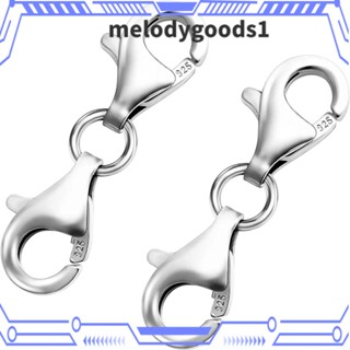 Melodygoods1 เข็มกลัดสร้อยคอ เงิน 9 มม. คลาสสิก ปลายคู่ สร้อยคอขยาย เข็มกลัดสร้อยคอ สําหรับผู้หญิง