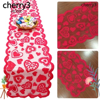 Cherry3 ผ้าปูโต๊ะ ลายหัวใจ สําหรับงานแต่งงาน ปาร์ตี้