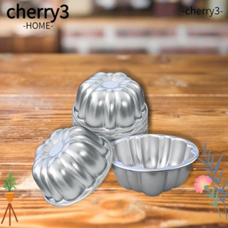 CHERRY3 แม่พิมพ์ทาร์ตไข่ เหล็กคาร์บอน ไม่เหนียวติด ใช้ซ้ําได้ ขนาด 4.1*4.1*1.8 นิ้ว สําหรับทําพุดดิ้ง เยลลี่ เบเกอรี่ ร้านอาหาร 6 ชิ้น