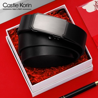 Castle Korin เข็มขัดหนังแท้ หัวเข็มขัดอัลลอย อัตโนมัติ สําหรับผู้ชาย ck01024