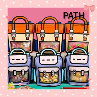 PATH ถุงใส่ขนมบิสกิต PE พร้อมซิปล็อค สีสันสดใส 10 ชิ้น