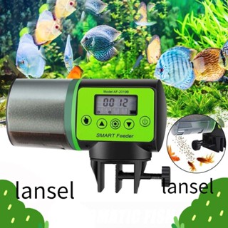 LANSEL เครื่องให้อาหารปลาอัตโนมัติ หน้าจอ LCD ดิจิทัล ตั้งเวลาได้ ปรับระดับได้ อุปกรณ์เสริม สําหรับตู้ปลา