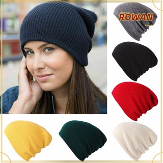 Rowans Skullies Beanies หมวกถักยืดได้หมวกขี้เกียจ