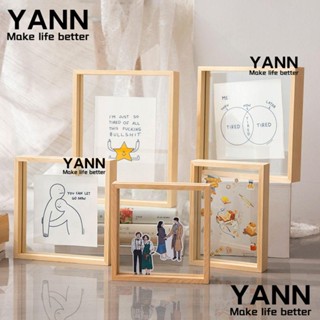 Yann1 กรอบรูปสองด้าน ทนทาน สร้างสรรค์ ไม้เนื้อแข็ง วาดภาพตัวอย่าง