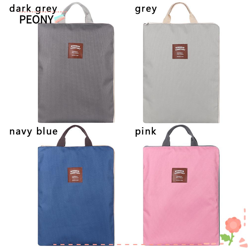 Peony กระเป๋าเอกสารผ้า Oxford มัลติฟังก์ชั่นขนาด A4 หลากสี