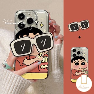 เคสโทรศัพท์มือถือ Tpu นิ่ม ลายการ์ตูนชินจัง เฟรนช์ฟรายส์น่ารัก สร้างสรรค์ สําหรับ IPhone 11 14 13 12 Pro Max XR 7 6 8 6S Plus X XS Max 7Plus SE 2020