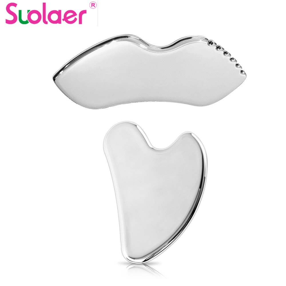 ที่ขูดร่างกาย สเตนเลส รูปหัวใจ สําหรับนวดใบหน้า กัวซา