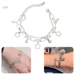 Ch*【พร้อมส่ง】กําไลข้อมือ หลายชั้น กลวง ดอกไม้ เสน่ห์ สร้อยข้อมือ เครื่องประดับ สายรัดข้อมือ ของขวัญวันเกิด