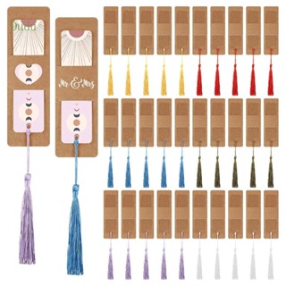 Dudu ที่คั่นหนังสือกระดาษคราฟท์ ประดับพู่ หลากสี สําหรับงานศิลปะ DIY