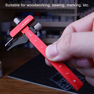 SaTine Shop Sliding Gauge T Square Marking Ruler อลูมิเนียมอัลลอยด์ Vernier Caliper งานไม้ เครื่องมือ