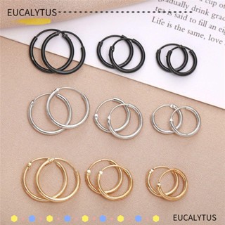 Eutus ต่างหูห่วงเจาะกระดูกอ่อน สีทอง สีเงิน