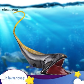 Chunrong โมเดลสัตว์จําลอง รูปปลาวาฬ สีเทา แบบพกพา เก็บง่าย สําหรับเด็ก