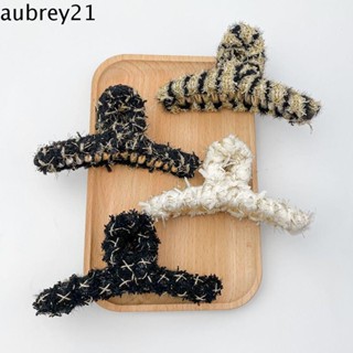 Aubrey1 กิ๊บติดผม ผ้ากํามะหยี่ขนนิ่ม ขนาดใหญ่ สําหรับผู้หญิง