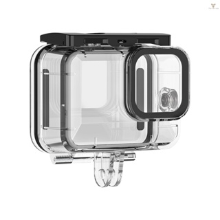 Fw TELESIN Action Camera Protective Waterproof Case Cover Underwater 45m/148ft Diving Housing Underwater Accessories Replacement for   9 10 Black Camera
