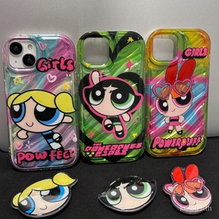 เคสป้องกันโทรศัพท์มือถือ แบบนิ่ม ลาย Powerpuff Girls สีสันสดใส สําหรับ iPhone 14 13 12 11 xr 678 xs