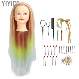 Yiyicc Hair Mannequin Head Professional Gradient Wig Styling Hairdressing Doll Safe for Novice Salon