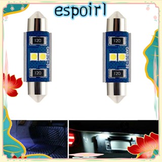 Espo หลอดไฟอ่านหนังสือ LED 3030 2SMD 31 มม. ไม่มีข้อผิดพลาด สีขาว สําหรับติดตกแต่งภายในรถยนต์ 2 ชิ้น