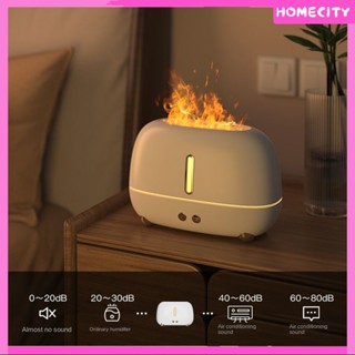 [พร้อม] Flame Humidifier Aromatherapy Usb Silent Heavy Fog ในครัวเรือนห้องนอน Mini Air Purification 250ml Water Tank