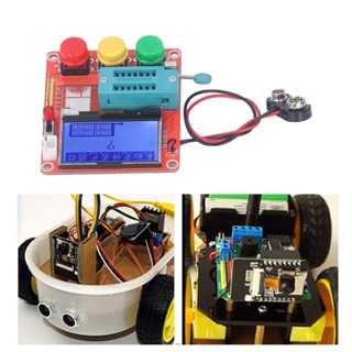 ZhongXiong LCR T4 MINI Z DIY เครื่องทดสอบทรานซิสเตอร์ PCB Diode Triode Capacitance Meter 9V พร้อมจอแสดงผล LCD