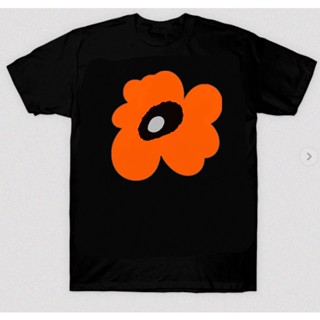 Marimekko Unikko（flower）graphic printed 100% Cotton Round neck Men Short Sleeve T-Shirt for men