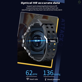 [DZ]LOKMAT Attack 2 นาฬิกาข้อมือสมาร์ทวอทช์ หน้าจอสัมผัส 1.28 นิ้ว TFT BT5.1 IP68 กันน้ํา 10 โหมดกีฬา ฟิตเนส ติดตามการนอนหลับ อัตราการเต้นของหัวใจ ความดันโลหิต