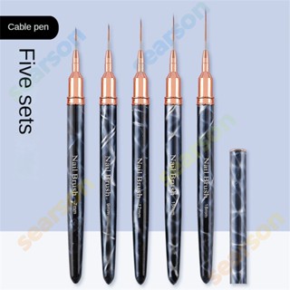 Pens Nail 5 Drawing New Fine Pen Nail Line Line Set ปากกาวาดเส้น Flower Pens Line 【searson】 【searson】 【searson】