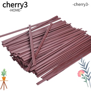 Cherry3 แท่งคนกาแฟ พลาสติก สามรู 6.7 นิ้ว ใช้ง่าย สีไม้ ใช้แล้วทิ้ง สําหรับคนกาแฟ 500 ชิ้น