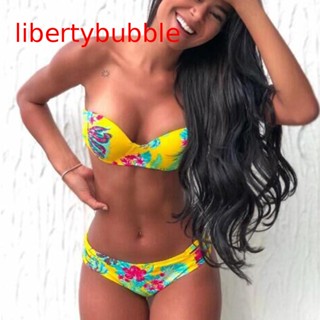 【libertybubbler】ชุดว่ายน้ําบิกินี่ พิมพ์ลาย เซ็กซี่ แฟชั่นสําหรับผู้หญิง