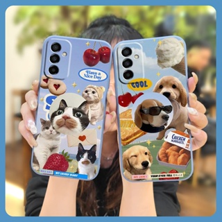 Solid color Cartoon Phone Case For Samsung Galaxy M23/SM-M236B/F23 Liquid silicone shell Lens bump protection Simplicity