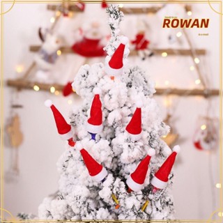 Rowans หมวกอมยิ้ม ซานตาคลอส สีแดง สําหรับตกแต่งเทศกาลคริสต์มาส 25 ชิ้น