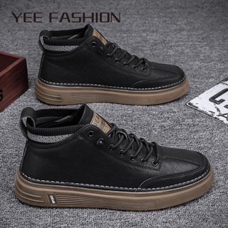 YEE Fashion  รองเท้าผ้าใบผู้ชาย ลำลองผู้ชาย ผ้าใบแฟชั่น สไตล์เกาหลี กีฬากลางแจ้ง ทำงานรองเท้าลำลอง fashion สไตล์เกาหลี Comfortable ทันสมัย D95D01K 37Z230910