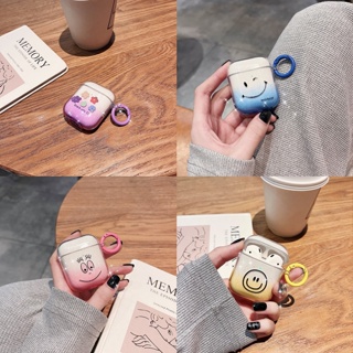 【พร้อมส่ง】เคสหูฟัง ซิลิโคนนิ่ม แบบใส ไล่โทนสี ลายการ์ตูน สําหรับ Airpods 1 2 3 Pro Pro 2