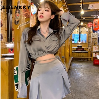 EOENKKY  กระโปรง กระโปรงยีนส์ กระโปรงกางเกง 2023 NEW Style fashion ทันสมัย สไตล์เกาหลี ทันสมัย A23M07M 36Z230909