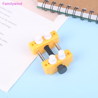 Familywind&gt; แคลมป์จับนาฬิกาข้อมือ แกะสลักวอลนัท สีเหลืองอําพัน