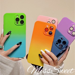 เคสโทรศัพท์มือถือ ไล่โทนสี สีสันสดใส สําหรับ IPhone 14 13 12 11 Pro Max X XR XS Plus