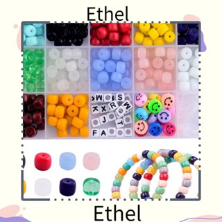 Ethel1 ลูกปัดอะคริลิค 26 ตัวอักษร 6x9 มม. 8 ม้วน สําหรับทําเครื่องประดับ DIY 1000 ชิ้น