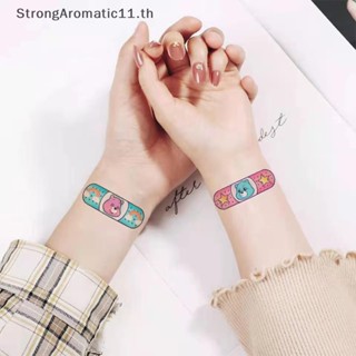 Strongaromatic สติกเกอร์รอยสักชั่วคราว ลายการ์ตูนเด็กผู้หญิงน่ารัก แบบใช้แล้วทิ้ง 28 ชิ้น