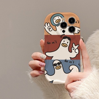 [Shirley] เคสโทรศัพท์มือถือ ลายการ์ตูนเป็ด สามตัว สําหรับ Oppo Reno10Pro a97a32a58a55 k9sk7x 9 8 7