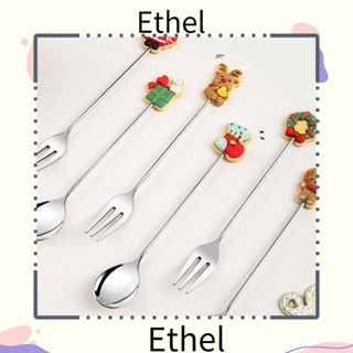 Ethel1 ช้อนกาแฟ สเตนเลส ลายคริสต์มาส 6 ชิ้น