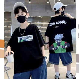 【Boy Tshirt】เสื้อยืดแขนสั้น ผ้าฝ้าย ทรงหลวม พิมพ์ลายตัวอักษร Budak Lelaki Baju แฟชั่นฤดูร้อน สไตล์เกาหลี สําหรับเด็ก (1-15 ปี)