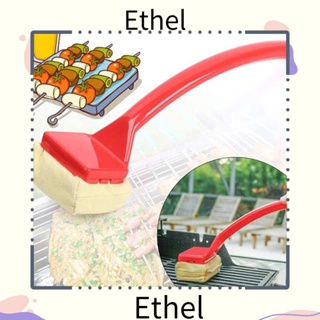 Ethel1 เครื่องทําความสะอาดตะแกรงไอน้ํา พลาสติก พร้อมหัวฟองน้ํา ทนทาน แบบเปลี่ยน สําหรับเตาย่างบาร์บีคิว