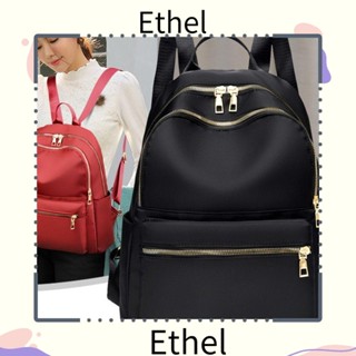 Ethel1 กระเป๋าเป้สะพายหลัง ผ้าไนล่อน มีซิป สําหรับเดินทาง กระเป๋านักเรียน