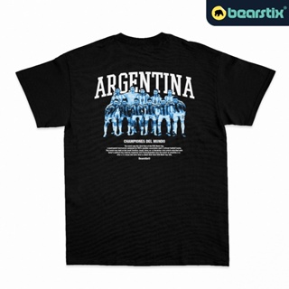 Bearstix เสื้อยืด ลาย Argentina Squad Kaos Final World Cup Baju Distro Lionel Messi