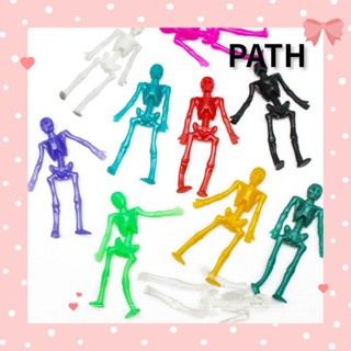 Path ของเล่นโครงกระดูก ยืดหยุ่น TPR คลายเครียด สําหรับปาร์ตี้ฮาโลวีน 10 ชิ้น