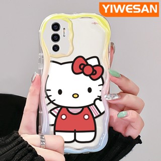 เคสโทรศัพท์มือถือแบบนิ่ม ใส กันกระแทก ลายการ์ตูนเฮลโลคิตตีน่ารัก สีสันสดใส สําหรับ VIVO V23E 4G V23E 5G V23 Pro V23i 5G S12 5G Y75