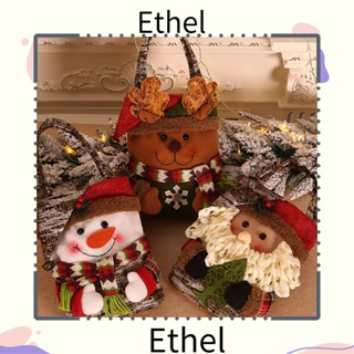 Ethel1 ถุงขนม ลายคริสต์มาส ซานตาคลอส สโนว์แมน